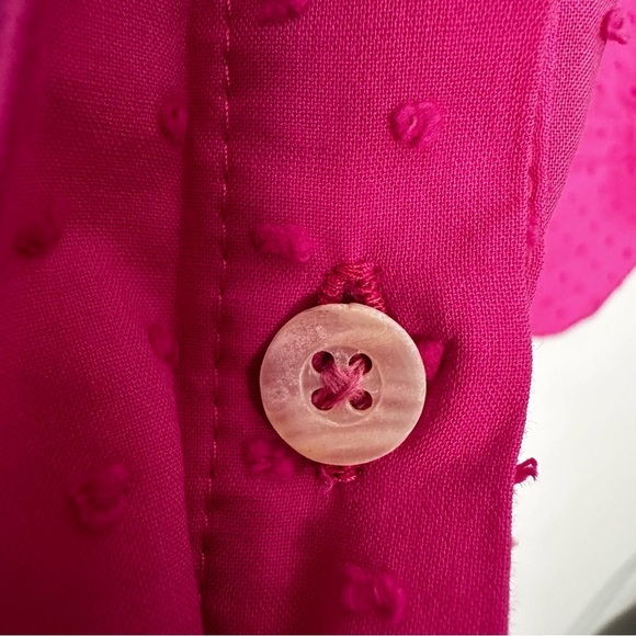 CRIDA | Milano Women's Pink Busseto Blouson-Sleeve Swiss Dot Dress Size 8 - Picture 10 of 12